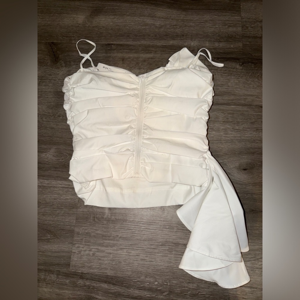 ❤️‍🔥Firm Price❤️‍🔥Mistress Rocks White Ruffle Top - Picture 9 of 13